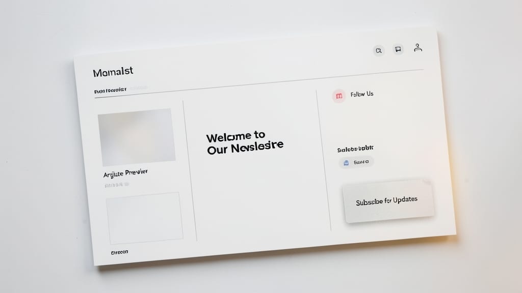 Minimalist Blogger Newsletter Style
