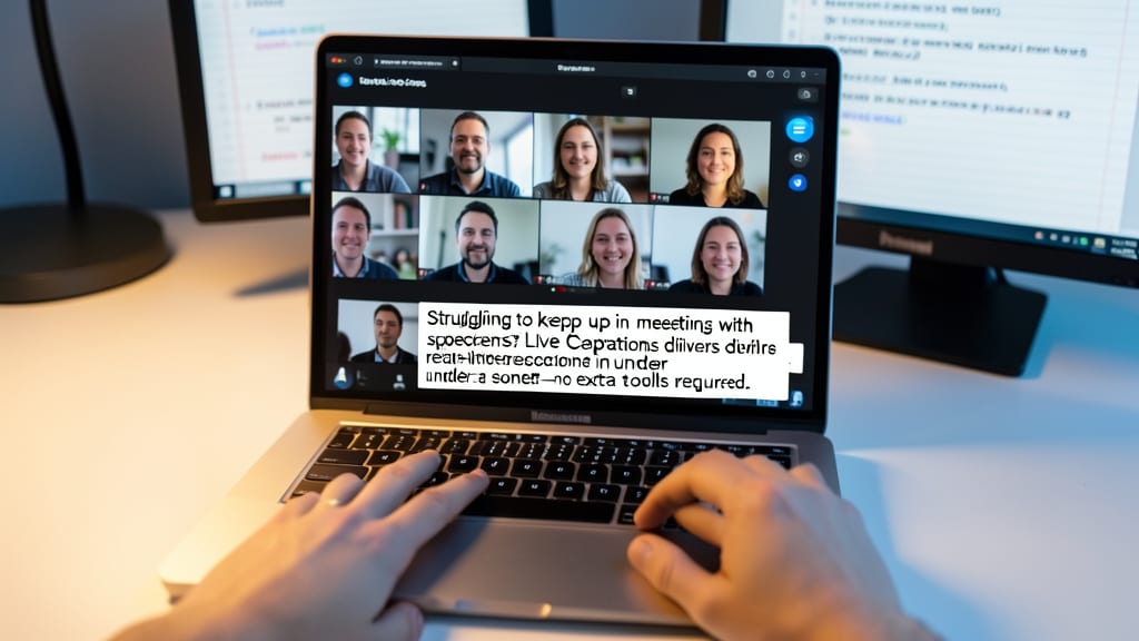 Enable Live Captions for Real-Time Transcription