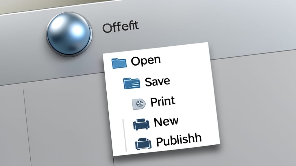 Office Button for File Management